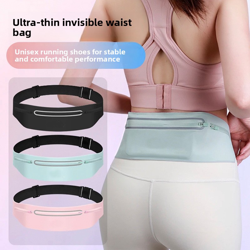 Running Gear Bag - 3 Pockets Reflective Running Belt Marathon