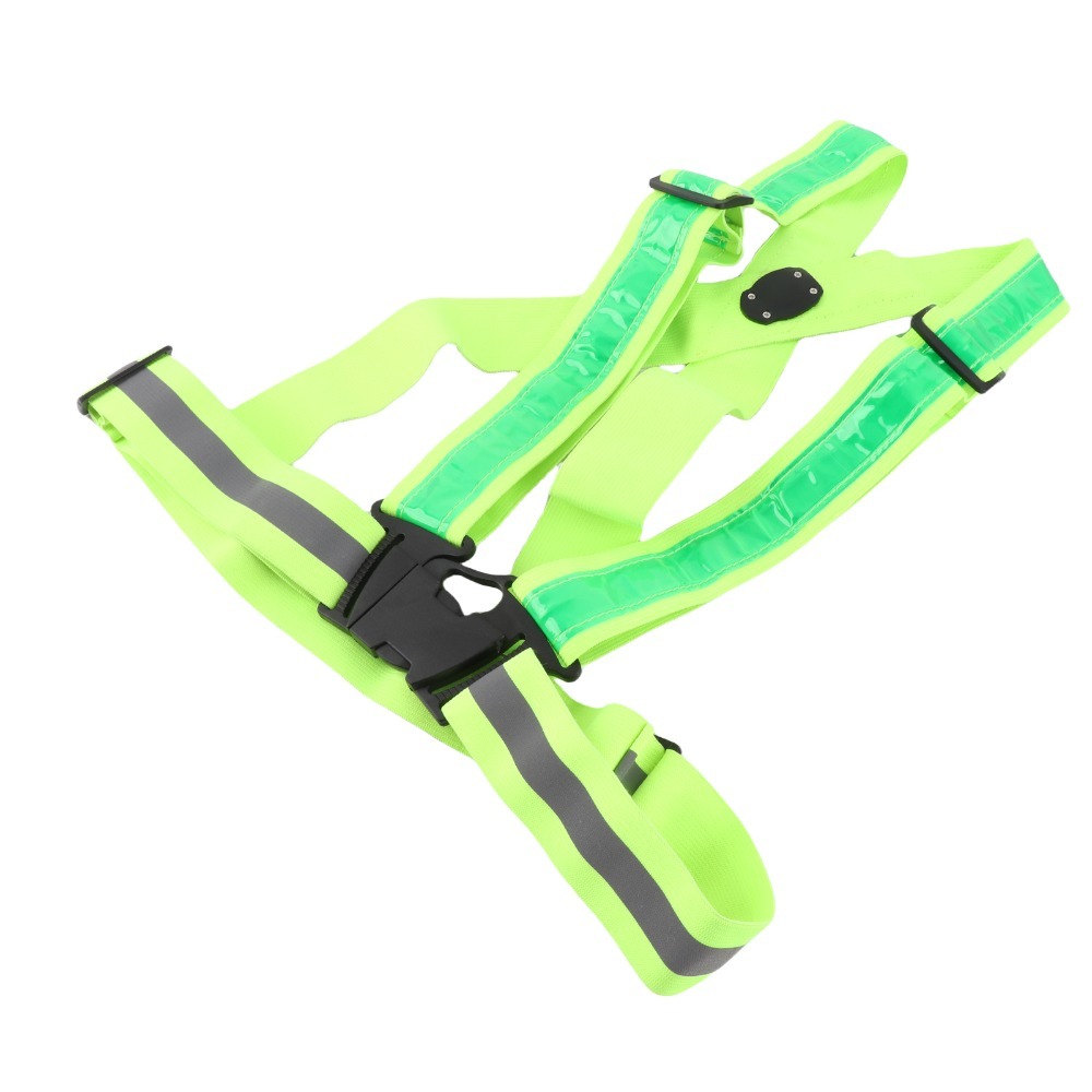 New Gear Running - New Polyester LED Safety Vest Green