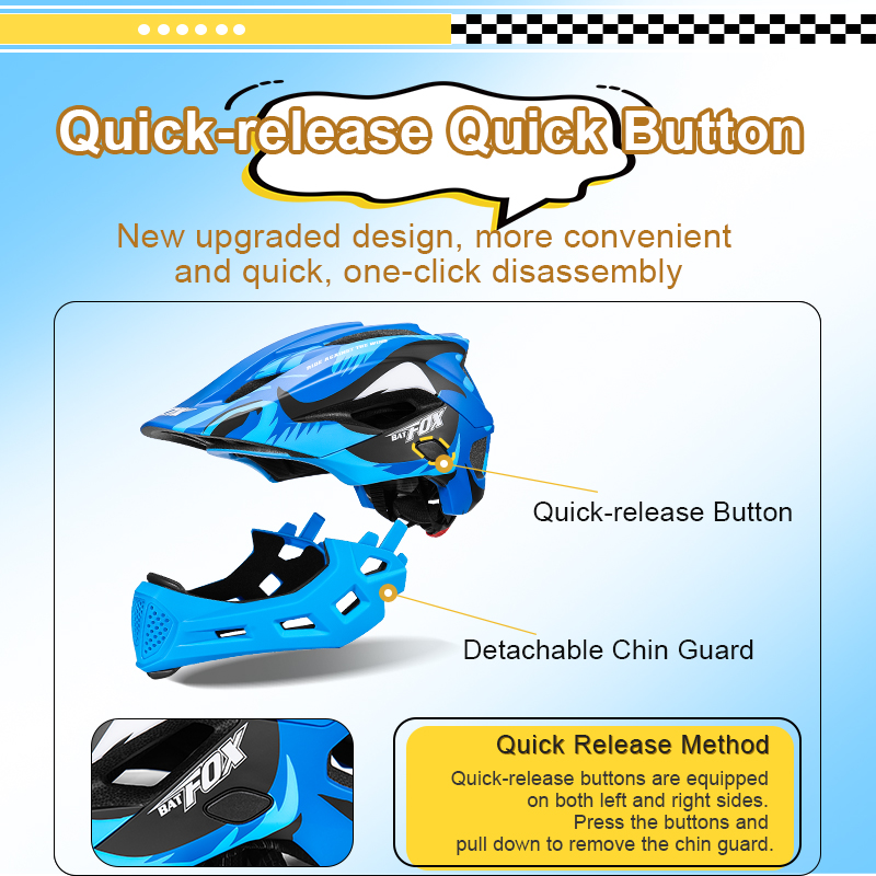 BATFOX Kids Full Face Bike Hel - Running Gear For Kids 评论和价格