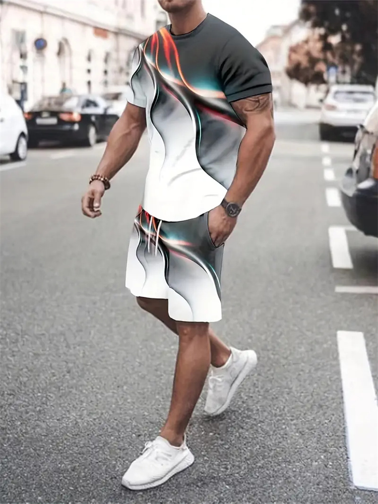 Men Women Gradient Texture T-s - Running Gear For Women 评论和价格