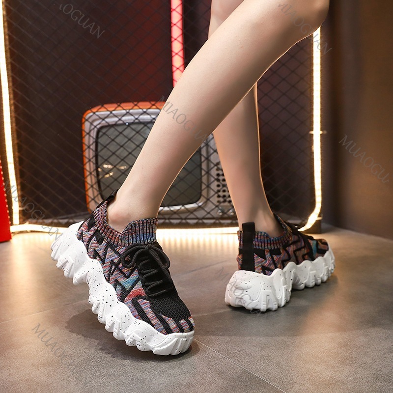 Women Chunky Sneakers Breathab - Running Gear For Women 评论和价格