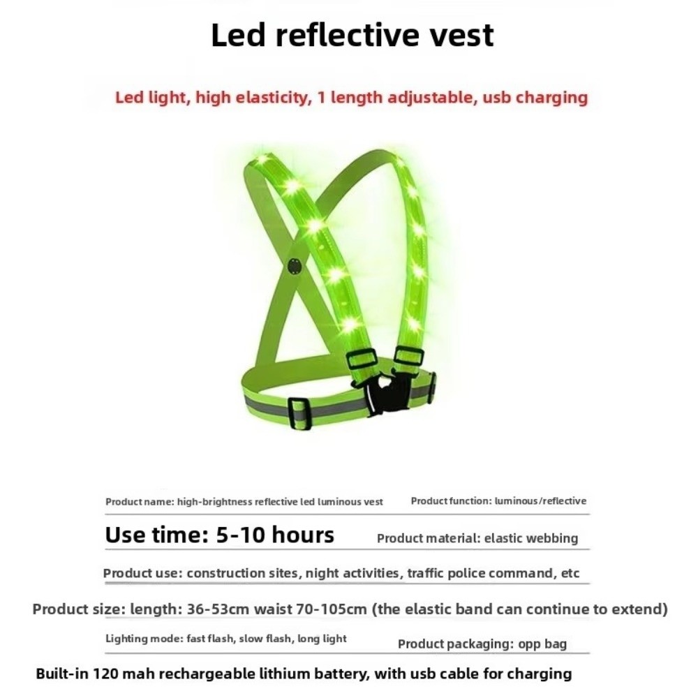 New Polyester LED Safety Vest  - New Gear Running 评论和价格