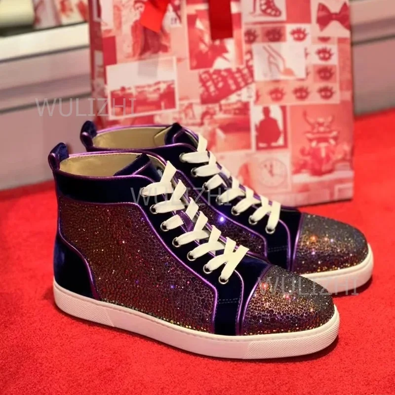 Dark Purple Crystal Rivet Men  - Running Gear For Women 评论和价格