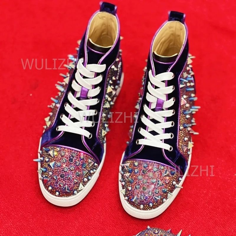 Dark Purple Crystal Rivet Men  - Running Gear For Women 评论和价格